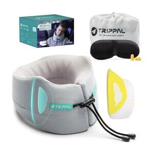TripPal Airplane Sleeping Travel Pillow: 360° Chin & Neck Support OPEN BOX